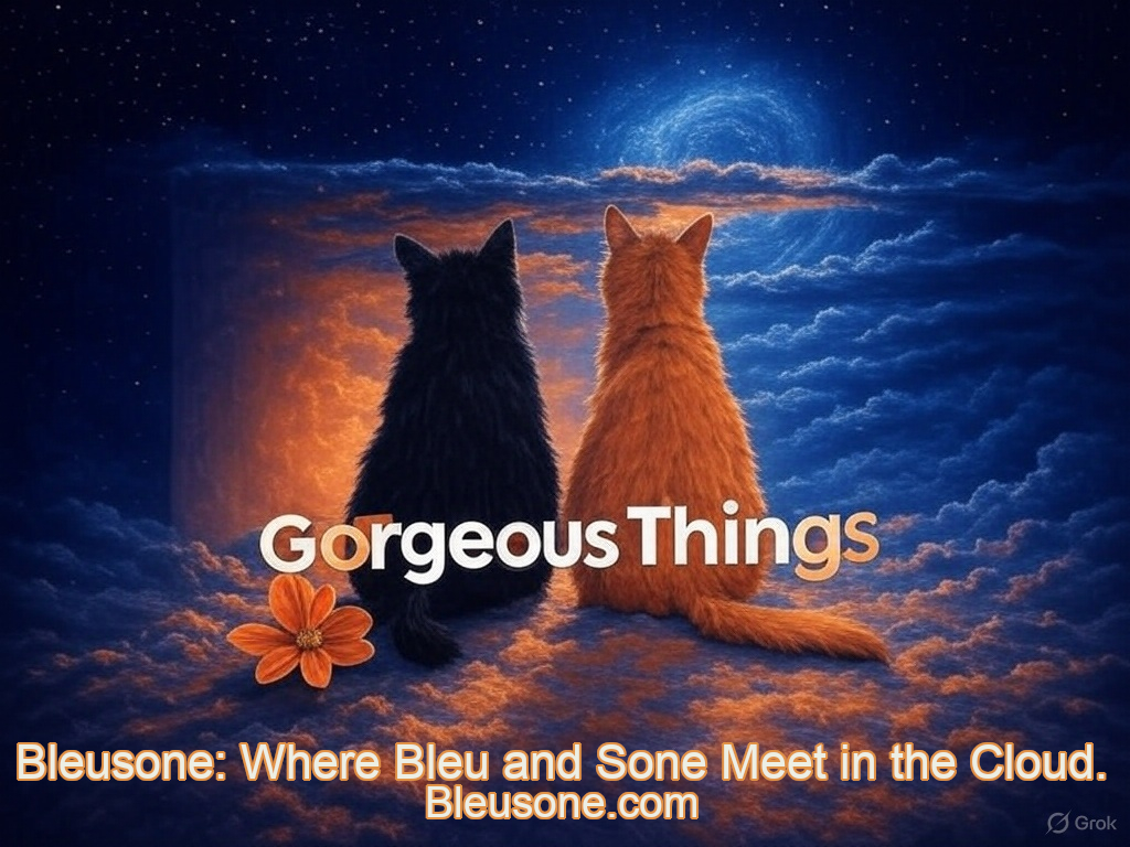 Starry sky with a vibrant orange flower for Gorgeous Things